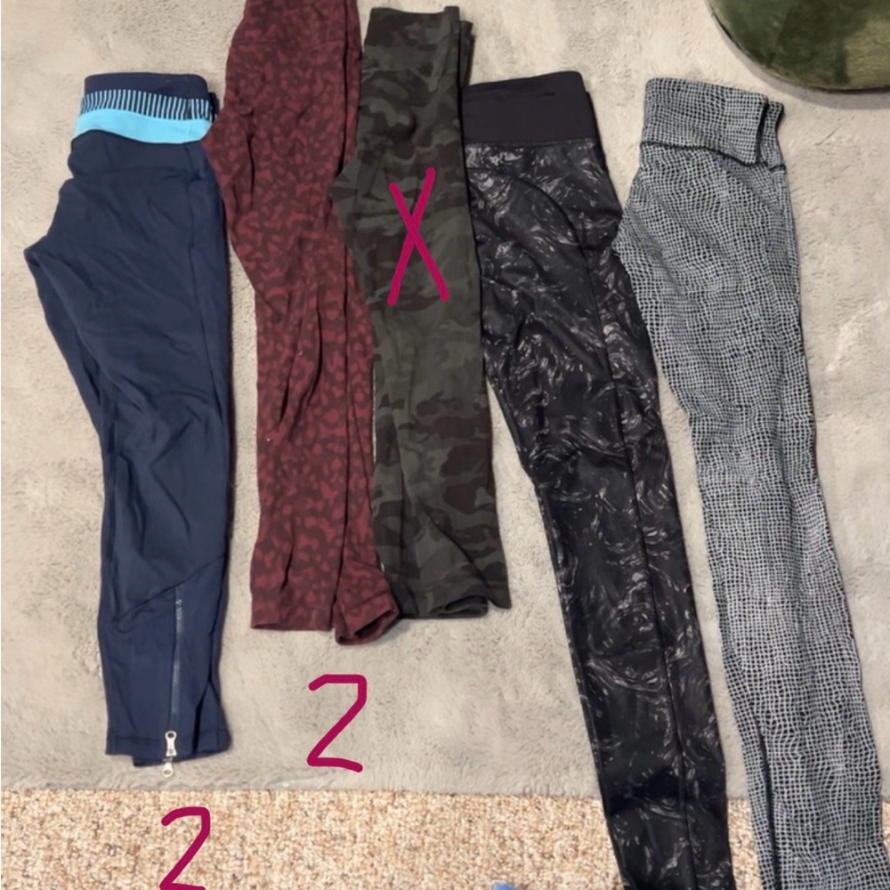 lulu leggings sizes 2 and 4